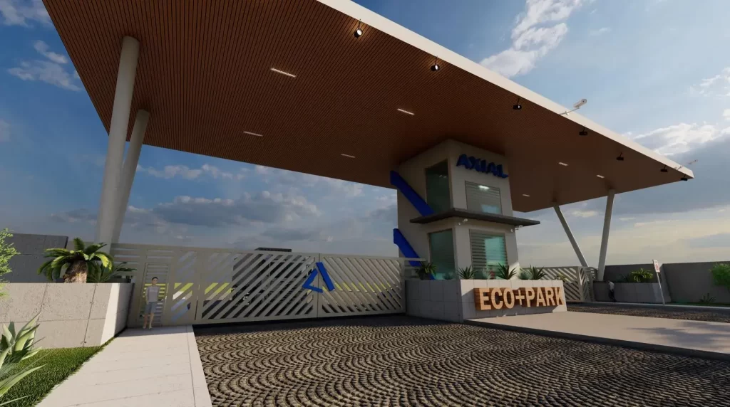 Animated proof of concept for the ecopark - industrial park Axial III.