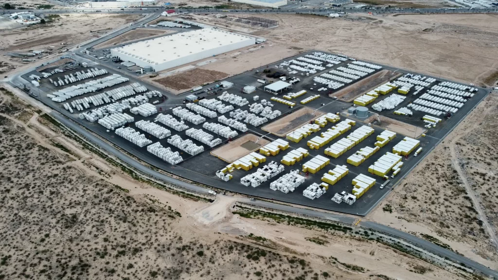 Vista aérea del subproyecto patio de contenedores BRP ubicado en el parque industrial Axial 2.